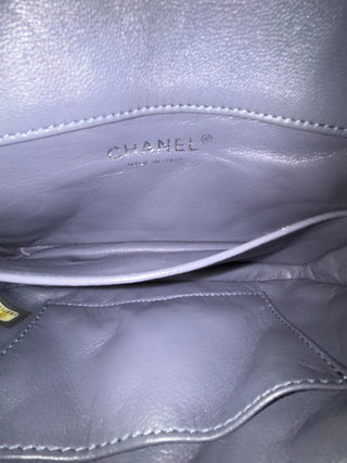 CHANEL Gray Mini Rectangle Flap Bag