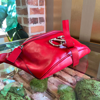 VALENTINO VRing Shiny Leather Oversized Belt Bag SZ95(M)
