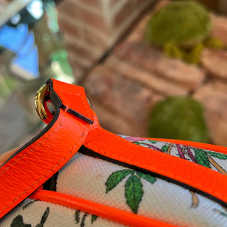 GUCCI Canvas Flora Floral Shoulder Bag