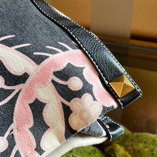 VALENTINO Floral Print Canvas Tote