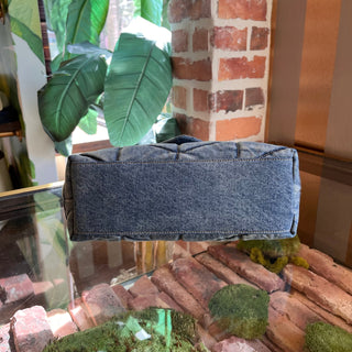SAINT LAURENT Puffer Small Quilted Denim Shoulder Bag