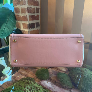 PRADA Galleria Pink Bicolor Saffiano Large Tote