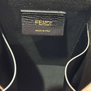 FENDI Vitello Fluffy Logo Vertical Box Crossbody