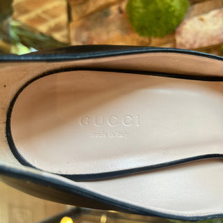 GUCCI Black Leather Pearl Embellished Pumps SZ 40 (10 US)
