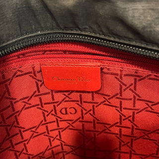 CHRISTIAN DIOR Lady Dior Large Black Nylon Cannage Tote Bag