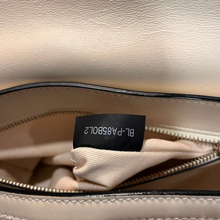 VALENTINO White Rockstud Leather Top Handle