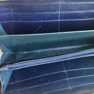 GUCCI GG Imprime Wallet Blue Canvas Wallet
