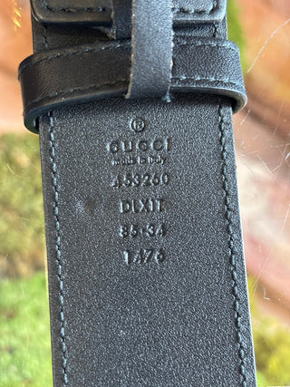 GUCCI Black GG Marmont Pearl Belt Sz 85/34 ( US 6)