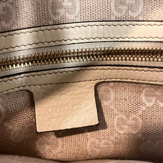GUCCI Diana White Leather Bamboo Top Handle Tote