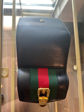 GUCCI Web Canvas Compact Wallet