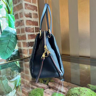 LOUIS VUITTON Ponthiue Marine Rouge Empreinte Leather Shoulder Bag