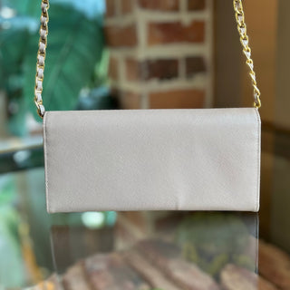 PRADA Wallet on Chain Powder Pink Saffiano Leather Crossbody Bag
