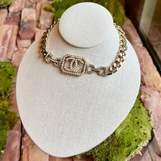 CHANEL Vendome CC Chain Choker Necklace
