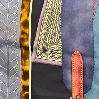 HERMES Selle D'Offizier en Grande Silk Scarf