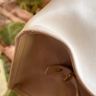 SAINT LAURENT Classic Y Cabas Medium Light Beige Calfskin Tote