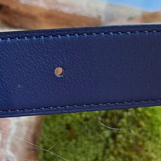 HERMES Men's Bleu Saphir Vert Bosphore Swift Epsom A Cheval Buckle Belt 95 (33/34 US)
