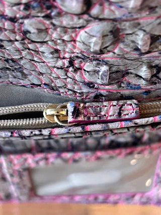 BRAHMIN Pink Cobra Large Duxbury Satchel