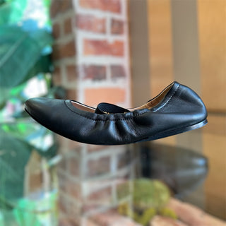 MOSCHINO Nappa Leather Logo Lettering Ballet Flats SZ39(9US) TS3931