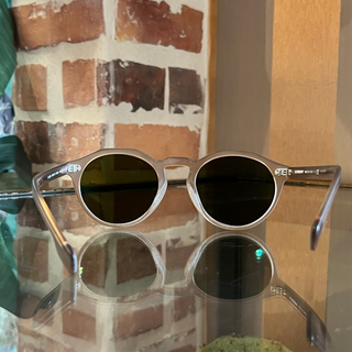 BURBERRY B4280 Brown Clear Matte Acetate Round Sunglasses