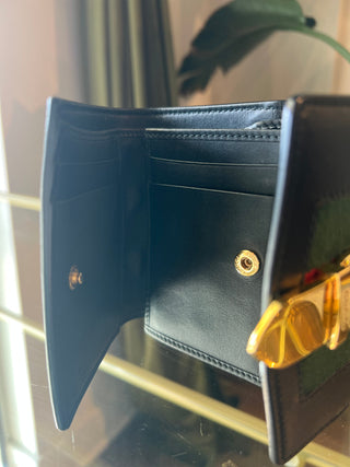 GUCCI Web Canvas Compact Wallet