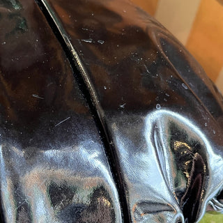 GUCCI Hysteria Medium Black Patent Hobo Bag