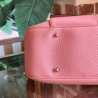 GUCCI Anita Pink Calfskin Bamboo Shoulder Bag ADI11213