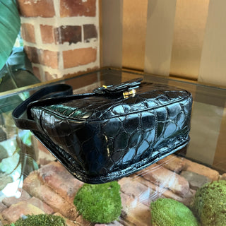 PRADA Vintage Croc Leather Shoulder Bag DIA298