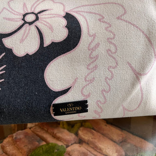 VALENTINO Floral Print Canvas Tote