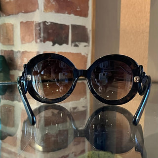 PRADA SPR27N Baroque Swirl Brown Tortoise Round Sunglasses