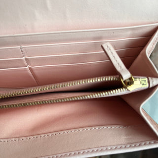 FENDI Light Pink Monster Eye Calfskin Wallet
