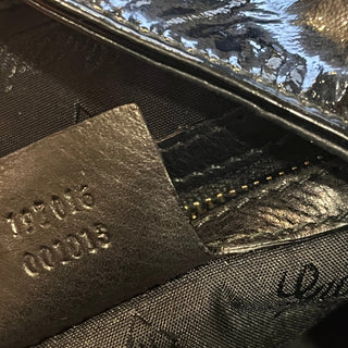 GUCCI Hysteria Medium Black Patent Hobo Bag