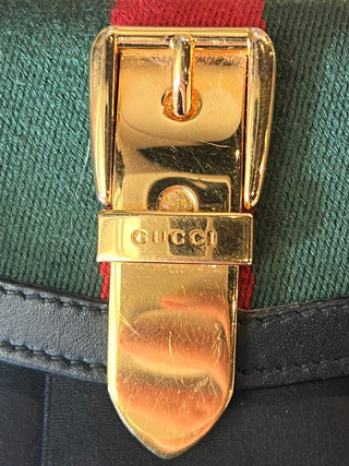 GUCCI Web Canvas Compact Wallet