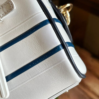 CHRISTIAN DIOR Dior Vibe Small White Calfskin Zip Satchel