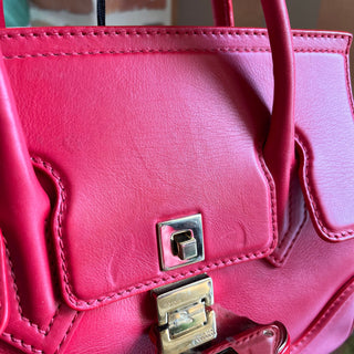 VERSACE Palazzo Empire Medium Red Top Handle Bag