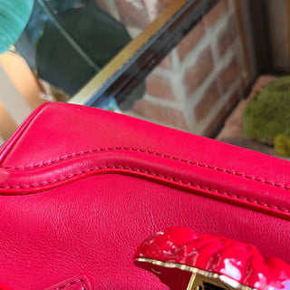VERSACE Palazzo Empire Medium Red Top Handle Bag