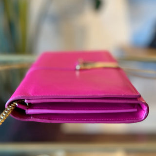 Saint Laurent Bubblegum Classic Y Ligne Chain Wallet