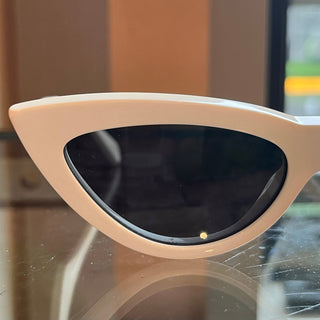 CELINE CL40019I 25N White Acetate Cat Eye Sunglasses