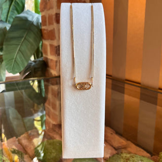 CELINE Triomphe Gold Brass Necklace