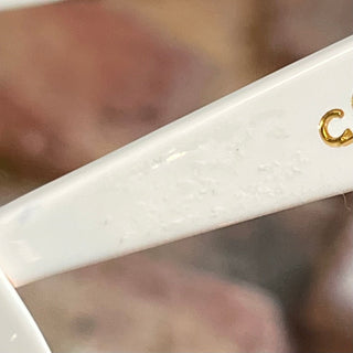 CELINE CL40019I 25N White Acetate Cat Eye Sunglasses