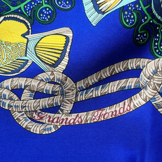 HERMES Grands Fonds 90 Silk Scarf