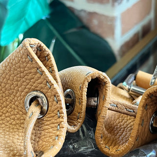 FENDI Selleria Calfskin Leather Backpack