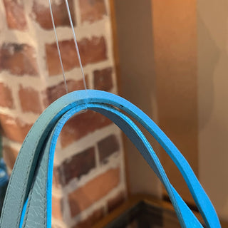 CHRISTIAN DIOR Medium Light Blue Cannage Vintage Tote
