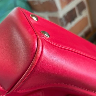 VERSACE Palazzo Empire Medium Red Top Handle Bag