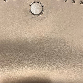 VALENTINO White Rockstud Leather Top Handle
