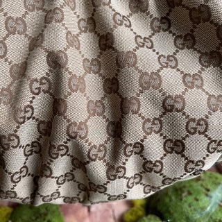 GUCCI Jockey GG Brown Monogram Canvas Hobo Bag