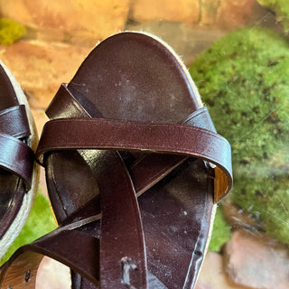 BURBERRY Leather Espadrille Sandals SZ39(9US)