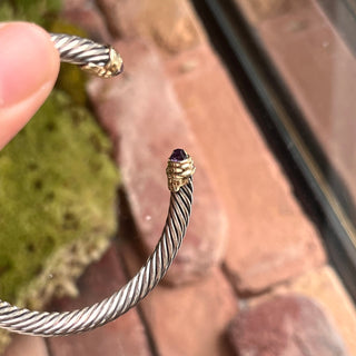 DAVID YURMAN Classic Cable Sterling Silver Amethyst Bracelet