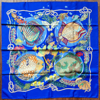 HERMES Grands Fonds 90 Silk Scarf