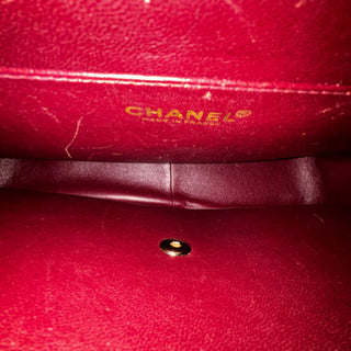 CHANEL Vintage Burgundy Jumbo Single Flap