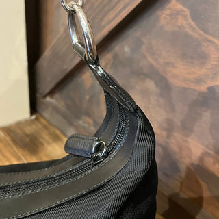 GUCCI Bamboo Black Nylon Shoulder Bag